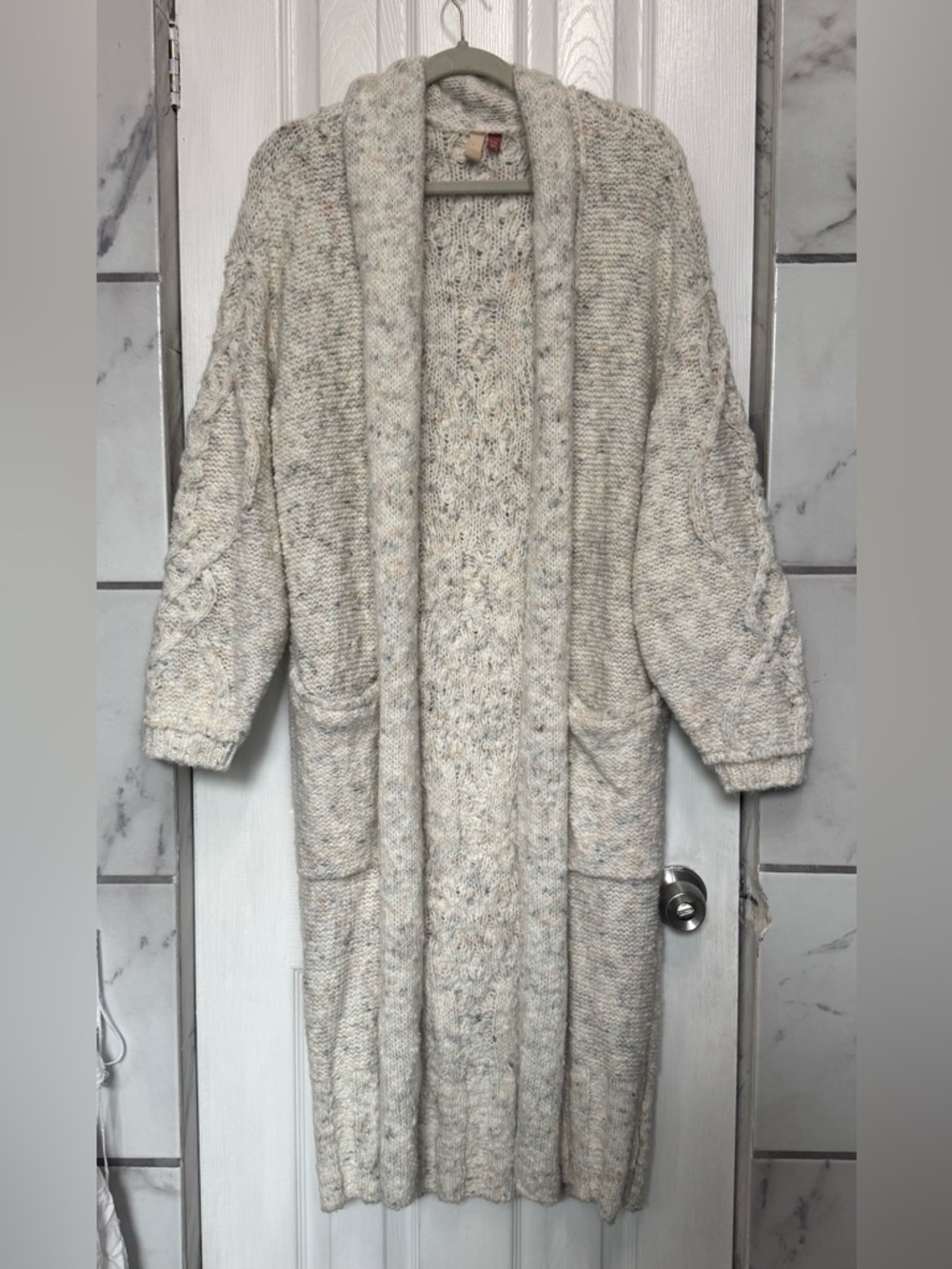 Pilcro Anthropologie NWOT Cozy Cable-Knit Long Cardigan Duster Sweater XS/S